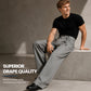 💼 Tailored Waist, Effortless Drape | Men's Double-Breasted High-Waist Pants