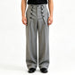💼 Tailored Waist, Effortless Drape | Men's Double-Breasted High-Waist Pants
