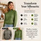 Women's Elegant Cozy Knitted Top with Ruffle Trim