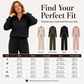 Women's Half-Zip Sweatshirt & Wide-Leg Pants Set