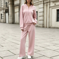 Women's Half-Zip Sweatshirt & Wide-Leg Pants Set