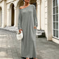 Women's Off-Shoulder Long Sleeve Maxi Dress