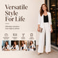 Women's Shawl Collar Blazer & Wide-Leg Pants Set