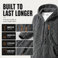 Men's Textured Sherpa Half-Zip Hooded Jacket
