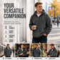 Men's Textured Sherpa Half-Zip Hooded Jacket