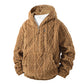 Men's Textured Sherpa Half-Zip Hooded Jacket