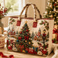 Christmas Theme Quilted Tote Bag