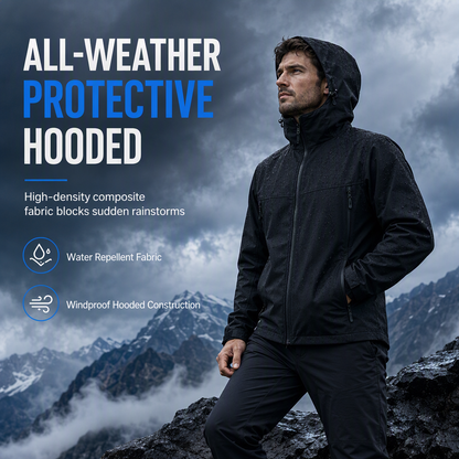 Unisex Outdoor Hooded Softshell Jacket