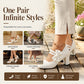 Women's Elegant Chunky Heel Shoes with Bow Strap