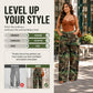 Women's Retro Camouflage Wide-Leg Jeans