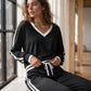 Hot Sale 50% OFF💖Women's V-Neck Pullover & Wide-Leg Pants Set
