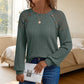 🖤Black Friday Sale:50% OFF🖤 🌸 Lace Detail, Easy Elegance | Women's Ribbed Knit Patchwork Long-Sleeve Top