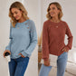 🖤Black Friday Sale:50% OFF🖤 🌸 Lace Detail, Easy Elegance | Women's Ribbed Knit Patchwork Long-Sleeve Top