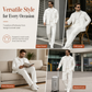 Men's Casual Waffle Knit Jacket and Pants Set