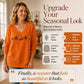 Women's Pumpkin Print V-Neck Long Sleeve Top