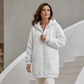 Women's Textured Waffle Longline Hooded Jacket