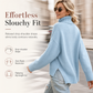 Women's Loose Fit Knit Turtleneck Sweater