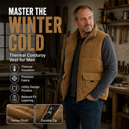 Men's Thickened Corduroy Padded Vest