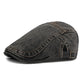 Unisex Vintage Distressed Beret Flat Cap