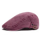 Unisex Vintage Distressed Beret Flat Cap