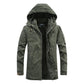 Men’s Plush Lined Winter Jacket with Multi Pockets