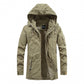 Men’s Plush Lined Winter Jacket with Multi Pockets