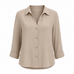 Women Elegant Casual Long Sleeve Button Up Blouse