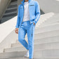 Men's Geometric Print Full-Zip Jacket & Pants Set