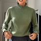 Women's Casual Ruffle Mock Neck Knit Top