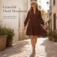 Women's V-Neck Tiered Ruffle Mini Dress