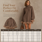 Oversized Mock Neck Knit Sweater Dress with Ruffle Tulle Trim