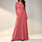 Women's Ribbed Knit Hooded Maxi Dress