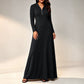 Women's Ribbed Knit Hooded Maxi Dress