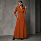 Women's Ribbed Knit Hooded Maxi Dress