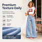 Women's Trendy Asymmetric Overlap Wide-Leg Jeans