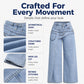 Women's Trendy Asymmetric Overlap Wide-Leg Jeans