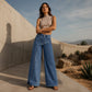 Women's Trendy Asymmetric Overlap Wide-Leg Jeans