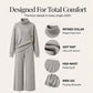 Women's Knit Turtleneck Sweater & Wide-Leg Pants Set