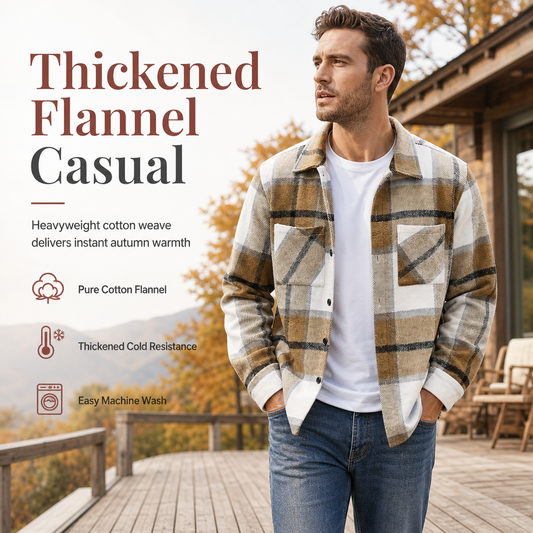 Men's Casual Plaid Flannel Shirt