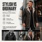 Men's Lapel Collar Plush-Lined Faux Leather Coat