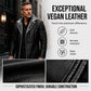 Men's Lapel Collar Plush-Lined Faux Leather Coat