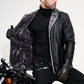 Men's Lapel Collar Plush-Lined Faux Leather Coat