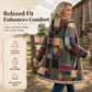 ⏳LAST DAY SALE ONLY ￡29.99!!🍂✨Women's Winter Cotton Linen Printed Hooded Sweatshirt Warm Plush