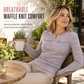 Women's Long Sleeve V-Neck Half Zip Knit Top