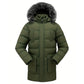 Men's Mid-Length Winter Windproof Thermal Jacket