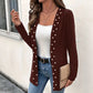 ☁️Cozy Knit, Versatile Cardigan🧶 Women's Pearl Beaded Knit Cardigan – Soft & Skin-Friendly, Open-Front Design ✨