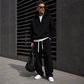 ☁️Loose & Comfortable, Everyday Versatile👖 Men's Half-Zip Hoodie & Wide-Leg Pants Set – Relaxed & Easy, Effortless to Style ✨