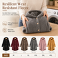 Women's Winter Solid Color Asymmetrical Button Plush Fuzzy Fleece Coat