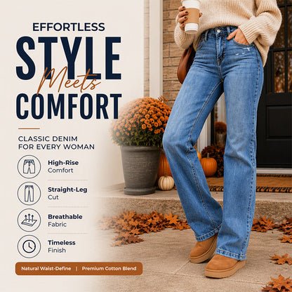 👖Casual & Versatile, Everyday Comfort✨ Women's Casual Stretchy High-Waisted Jeans – Versatile Design & Stretch Fabric | Effortless Everyday Comfort ✨