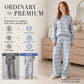 Women's Striped Mock Neck Top & Wide-Leg Pants Set